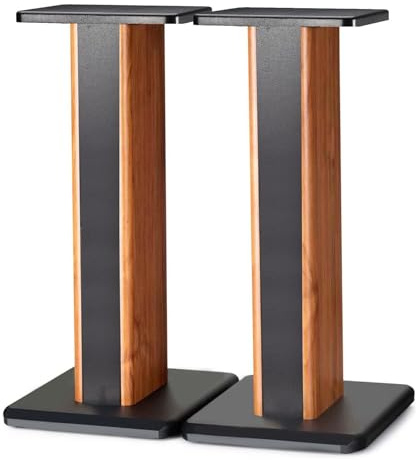30-90CM Universal Floor Pair, Wood Speaker Stands, Heavy Duty Surround Sound Studio Monitor Stand For Home Theaters With Sand Filling Tuning Function(Rood,80CM)