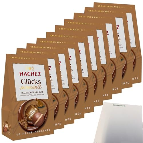 usy Block mit Hachez Schokolade Glücksmomente Nougat VPE (10x112g Packung) + usy Block