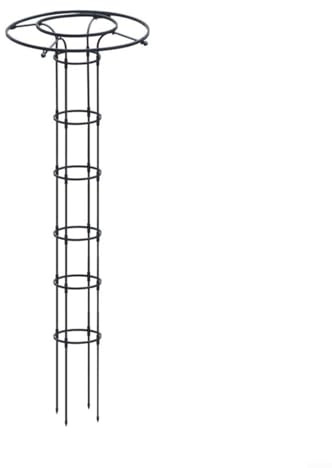 Support de vigne d'extérieur en PVC noir pour plantes grimpantes, roses, tomates, légumes, 150 cm (210 cm)