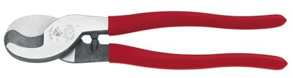 Cable Cutter, High Leverage Coaxial Cable Cutter for Aluminum, Copper, Communications Cable Klein Tools 63050 ,Red/Silver