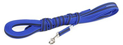 IDC Color & Gray gumierte Leine, 14 mm x 10 m mit Schlaufe, Blau-Grau