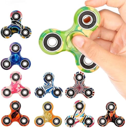 SCIONE 24er Pack Fidget Spinner - ADHD Stress Relief & Angstabbau Spielzeug - Fidget Spinner für Kinder & Erwachsene - Fidget Toys mit Kugellager für Konzentration (Bunte Finger Spinner)