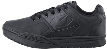 O'NEAL | Mountainbike-Schuhe | MTB Downhill Freeride | Vegan | SPD-Pedalplatten-kompatibel, Oberseite: haltbares und leichtes PU, atmungsaktiv | Pinned SPD Shoe | Erwachsene | Schwarz | Größe 42