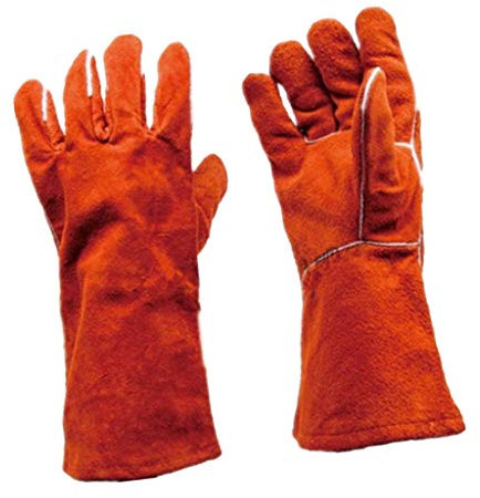 Tubayia Lange Schweißhandschuhe Schweißschutzhandschuhe Arbeitshandschuhe für Schweißer Handwerker
