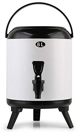 Barril Aislado de Acero Inoxidable Dispensador de Bebidas Calientes de Gran Capacidad, 6L/10L, Dispensador de Agua para Buffet, Party, Escuela y Oficina, Mantener Caliente/Frío
