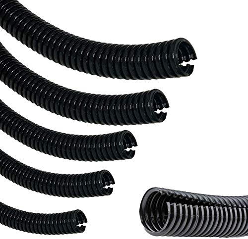 Corrugated Wire Tube Cable Protection Pipe Slit Flexible Car Tubing/Trunking (Inner Ø10mm, 5 Metres)