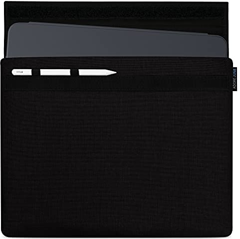 Adore June 13 Zoll Classic Schwarz Tasche kompatibel mit iPad Pro 13 2024 / iPad Air 13 2024 / iPad Pro 12.9 2021 2020 mit Pencil Pro/Pencil 2 Halterung