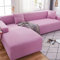 HKPLDE Sofabezug 5 Sitzer, L-Form Schonbezug Easy Stretch Fit Elastischer Stoff Couch Sofa Protector Schonbezug Waschbar-3 sitzer(190-230cm)-Helles Lila