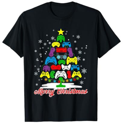 Video Game Controller Christmas Tree Gaming Christmas Gamer T-Shirt