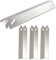 Zemibi Edelstahl-Grill-Heizplatte, 37,8 cm, Ersatzteil für Brinkmann 810-4221-S 810-6420-S Modelle, Flavorizer Bars FlammenTamer Brenner Abdeckung Reparatur-Set, 4 Stück, Silber