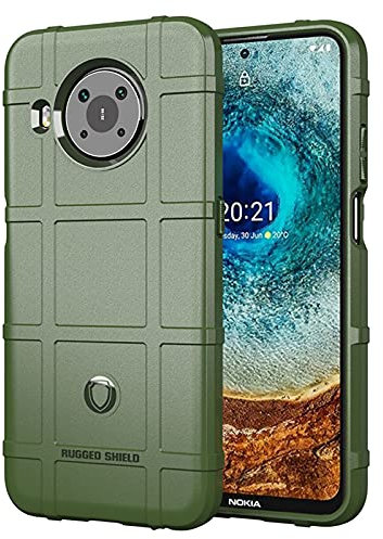 GIOPUEY Case for Nokia X10/X20, TPU Case [Heavy Duty] Anti-Fall Mobile Phone Case [Non-Slip] [Shockproof] [Anti Fingerprint] Phone Case - Green