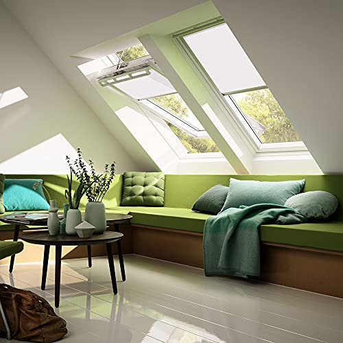 VELUX Original Sichtschutzrollo (RFL), Weisse Seitenschienen, MK12, Weiß // RFL MK12 1028SWL