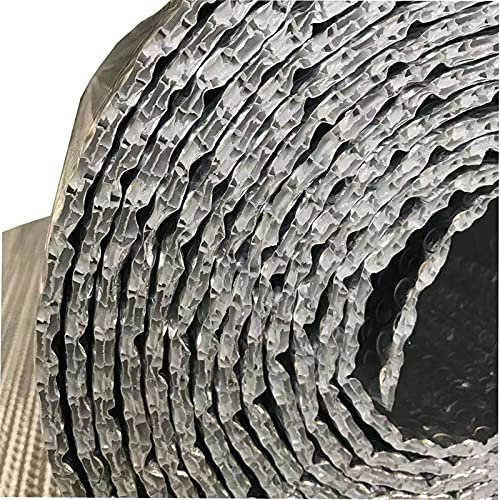 LPLND Save Energy Vapour Barrier Heat ReflectiveSelf-adhesive Double Aluminium Bubble Insulation Foil Thermal Loft Roof Attic Wall Garage Caravan Camper Floors Sheds (Size:1 * 10M)