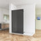 Huiyang 760mm Walk in Shower Enclosure 8mm Dark Grey Easy Clean Safety Glass Shower Cubicles Wet Room Shower Screen Bath Screen