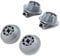 DL-pro Lot de 4 roulettes inférieures pour panier inférieur Bosch Siemens 00611475 611475 - Pour panier inférieur - Pour lave-vaisselle Super Silence AquaStar extra Class iQ100 iQ300 iQ500 iQ700 Gris