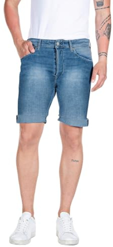 Replay Herren Jeans Shorts RBJ 901 Tapered-Fit mit Comfort Stretch