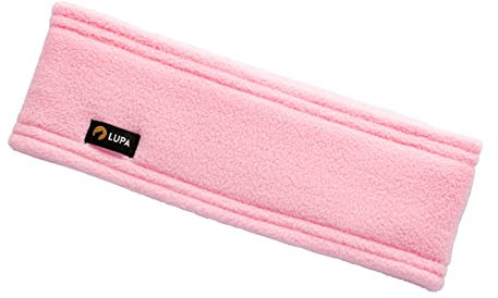Lupa Handgefertigtes Unisex-Stirnband aus dreilagigem Mikrofleece – Stirnband-Ohrenwärmer – Ohrenwärmer für Damen und Herren – Ohrenabdeckung (Rosa)