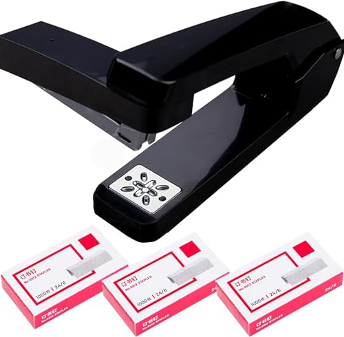 XUBX cucitrice girevole a 360° con 1000 graffette, 360 gradi girevole Desktop Stapler capacità 20 fogli, ruotabile Staplers per brochure, giornali, fai da te, rilegatura artigianale