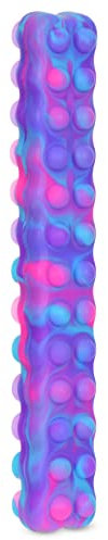 iscream Fidget Fun 10 3D Popper Bar for Calm and Focus - Bold Berry Swirl