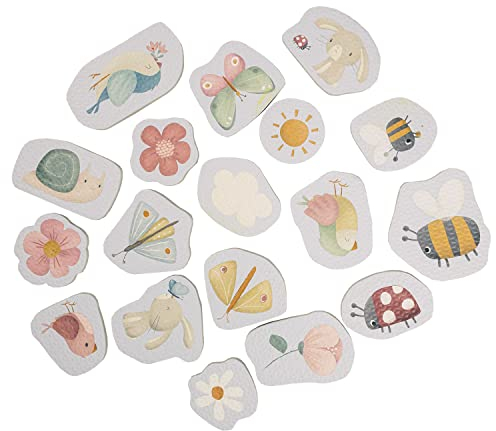 RUBO TOYS Little Dutch 2008727 - Figuras de baño de espuma de baño, diseño de flores y mariposas, multicolor