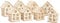 VBS 8er-Pack Holzbausatz HÄUSCHEN 6,2x4,5x7,3cm Weihnachtshaus Holzhäuser Winterdorf