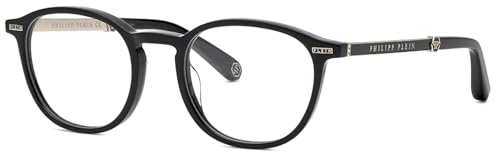 Philipp Plein Unisex VPP057M Sunglasses, shiny black, 51