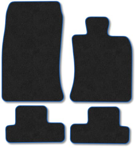 Mini Convertible (2001-2008) Carpet Car Mats | Blue Edge Trim Tailored Fit Floor Mats Full Coverage Protection Accessories Easy Clean Anti Slip Made in the UK