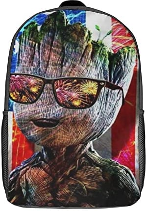 GENBAK Groot Rucksack Schultasche Rucksack Für Mädchen Jungen Anime-Charaktere Rucksäcke Große Kapazität Kinderrucksack Leichte Schultaschen Für Kinder Studenten 17zoll