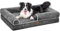 YITAHOME Panier pour Chien Orthopédique,Coussin Dehoussable pour Chien,Coussin Dehoussable pour Lavable Lit Chiens,106x80cm,Gris