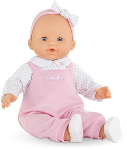 Corolle Mon Grand Poupon Lise, Weichkörperpuppe mit Schlafaugen, kann sitzen und Daumen lutschen, Vanilleduft, 36cm, ab 2 Jahren