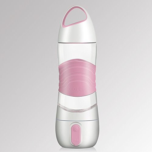 to-Go Smart Water Bottle with LED Light Up Reminder to Drink & Red Emergency and Spray Mister Handle Grip BPA Free for Cycling Hiking Camping Teen Kids Men Women Gym Wellness/161