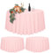 2er-Set Rosa Runde Tischdecke 305cm (120 Zoll) - Für Ø150-240cm Tische, Polyester Wasserdicht Waschbar - Hochzeit, Party, Buffet, Camping, Restaurant