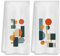 COWEB Moderne Küchentücher, abstraktes Bauhaus-Muster, dekorative Handtücher für Badezimmer, Geschirrtücher für Küche, moderne Küche, Badezimmer, Dekoration, 40,6 x 61 cm, 2 Stück