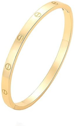 Generisch Armreif Damen schmuck Edelstahl 100% Wasserfest (Ring 54)