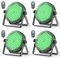 Oloaxolx 4 pezzi fari LED da 120 W, 60 Led Par, con telecomando, luci festa RGBW 4 in 1, effetto arcobaleno, 8CH/DMX512/strobo discoteca,luci palco per feste, matrimoni, bar, club, decorazione