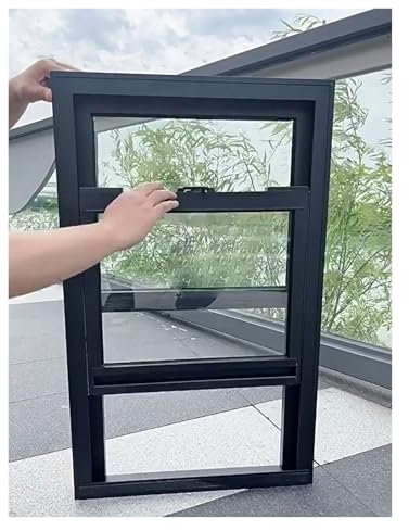 Finestre finestra scorrevoli Finestre di sostituzione per casette da giardino 25 30 35 40 45 50 55 60 cm di larghezza, casetta da gioco/ Garage/ Cucina/ Soppalchi Finestra scorrevole Verticale, Telaio