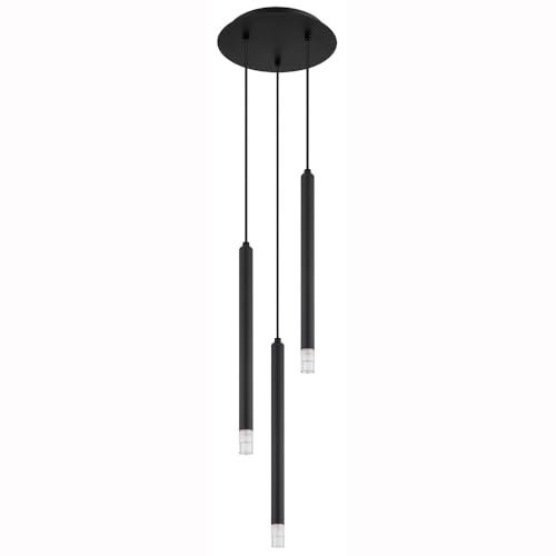 GLOBO Hängelampe Pendelleuchte Esszimmerleuchte 3-Flammig schwarz-matt G9 Küchenlampe