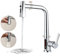 LakeBayMZC Grifo de Cocina Con Extraible,Grifo de Cocina Giratorio 360°Con Temperatura LED,Grifo Monomando Para Cocina Con 3 Tipos de Chorro,Cromo