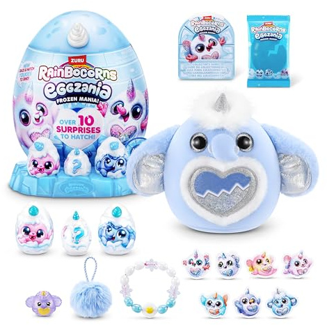 Rainbocorns Eggzania Frozen Mania by ZURU, Collectible Plush Toy for Girls 3+, Arcticus