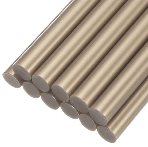 QUARKZMAN 12 Stück Heißklebestifte 11mm x 100mm Heißklebesticks Bunt Heißklebepistole Sticks Heißkleber Klebestifte Klebstoff für DIY Kunsthandwerk Abdichtung Champagner Gold