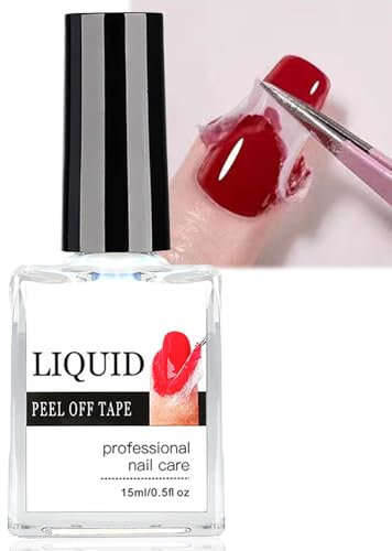 Liquid Nail Latex- Liquid Latex Nails Peel Off, Cuticle Protection & Odorless Nail Art - White Latex for DIY Projects at Home-15ml