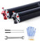 VEVOR Resortes de Torsión para Puertas de Garaje con Barras de Enrollado Antideslizantes y Guantes, Par de Φ5,72 x Φ50,8 x 685 mm, 16 000 Ciclos, Revestimiento Negro de Electroforesis para Reemplazo