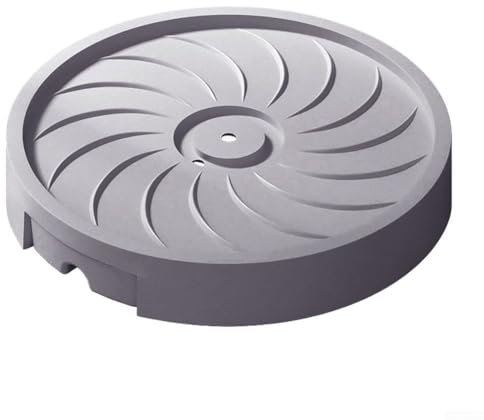 Sottobicchiere per vasi da fiori con sistema di drenaggio e ruote girevoli per un facile spostamento (grigio, 35 cm)