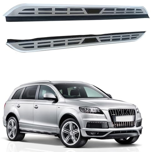 Lot de 2 marchepieds fixes pour Audi Q7 2006–2015 Marchepieds latéraux avec supports