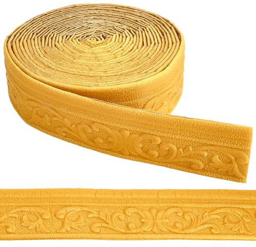 CRASPIRE 393.7in/10m Gold Molding Trim Wall Trims Crown Peel and Stick Flexible Vintage 3D Foam Self Adhesive Wallpaper Border Mirror Frame Edging Sticker for Ceiling Home Kitchen Office Table Decor