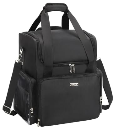 Relavel Hair Tools Travel Bag Hairstylist Traveling Bag | Hairdresser CosmetologyStorage Organizer Case,Hair Stylist Essentials, Barber Accessories,Adjustable Dividers,Shoulder Strap