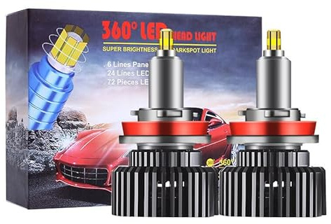 YONGYAO H1/H4/H7/H11/9006 360 Grad Scheinwerfer Birnen 70W 7000LM Fokussiertes Licht für Auto- H4