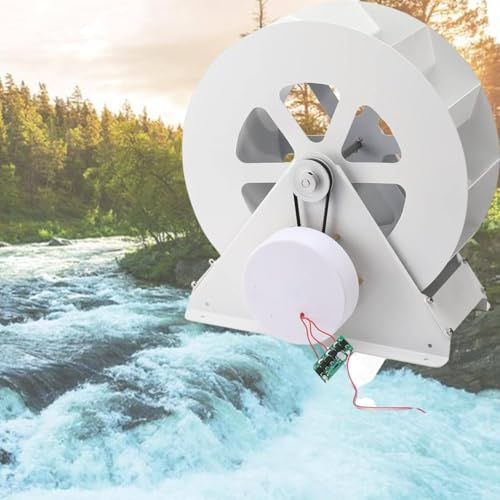 GTATBTG Générateur hydroélectrique micro à basse vitesse 50 W, turbine de roue à eau pour une alimentation durable hors réseau