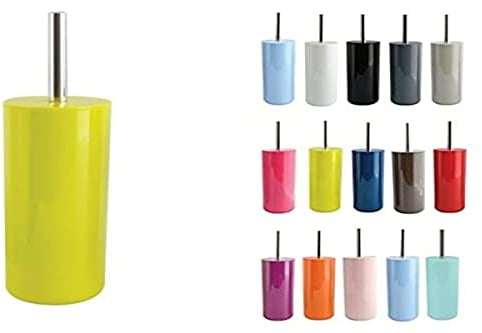 MSV Toilettenbürste Toilettenbürstenhalter Toilettenbürstenbehälter INAGUA – WC-Set aus Polystyrol Handbesen mit Stiel aus Edelstahl, Grün