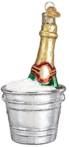 Old World Christmas Adult Beverages Glass Blown Ornaments for Christmas Tree Chilled Champagne